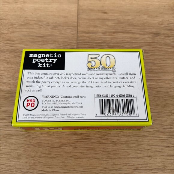 Magnetic Poetry Kit 50 Something Gift Present Stocking Stuffer Idea Crafty NEW - Picture 2 of 4